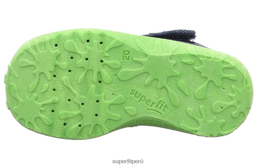 educación física Superfit bebés manchado - zapatilla con cierre de velcro azul verde V06L2479 zapatillas