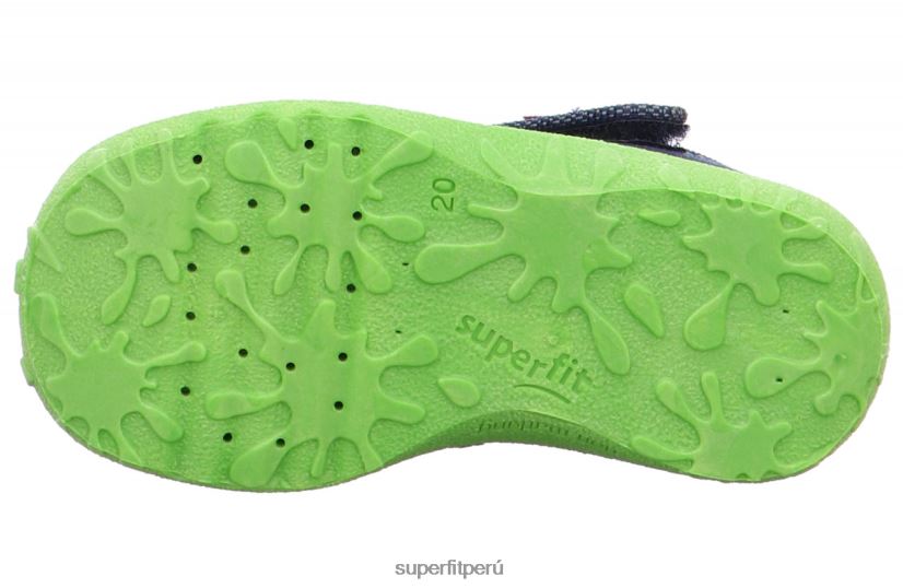 educación física Superfit bebés manchado - zapatilla con cierre de velcro azul verde V06L2479 zapatillas