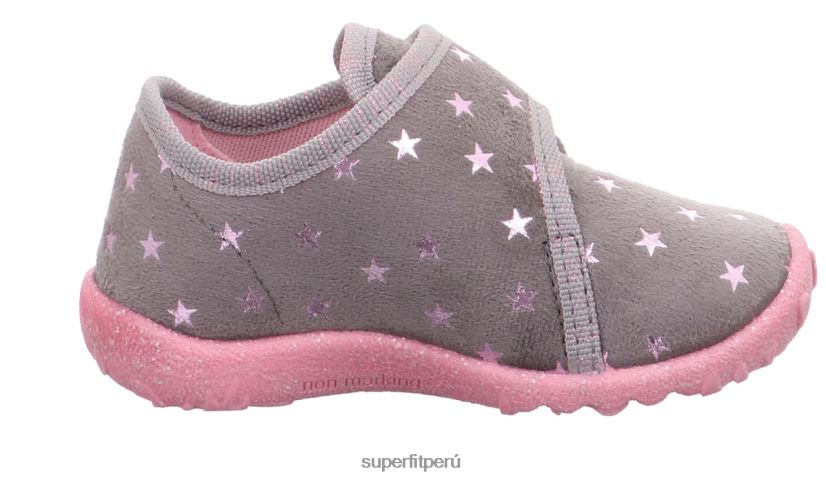 educación física Superfit bebés manchado - zapatilla con cierre de velcro gris V06L24109 zapatillas