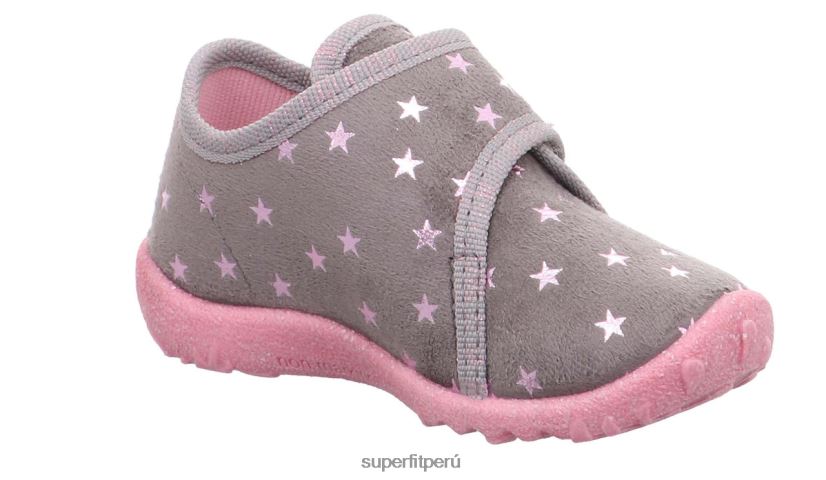 educación física Superfit bebés manchado - zapatilla con cierre de velcro gris V06L24109 zapatillas