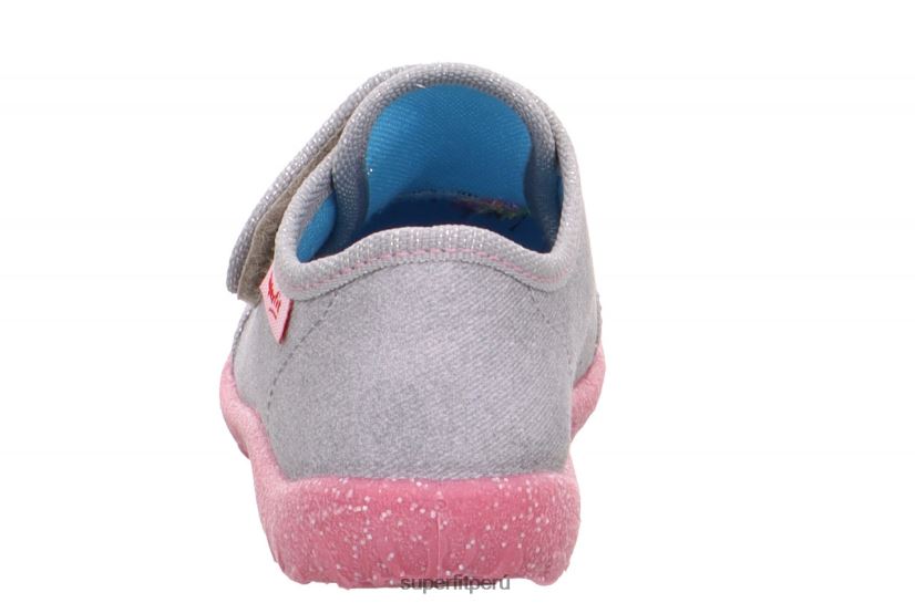 educación física Superfit bebés manchado - zapatilla con cierre de velcro gris blanco V06L24100 zapatillas