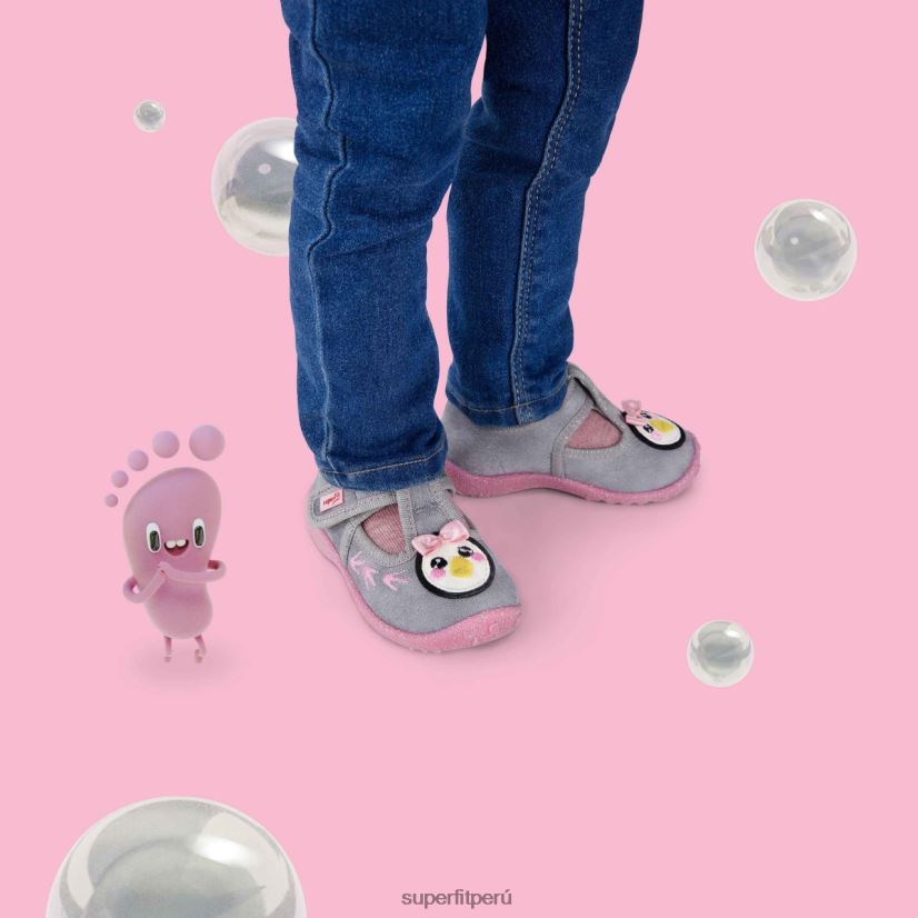 educación física Superfit bebés manchado - zapatilla con cierre de velcro gris/multicolor V06L24112 zapatillas
