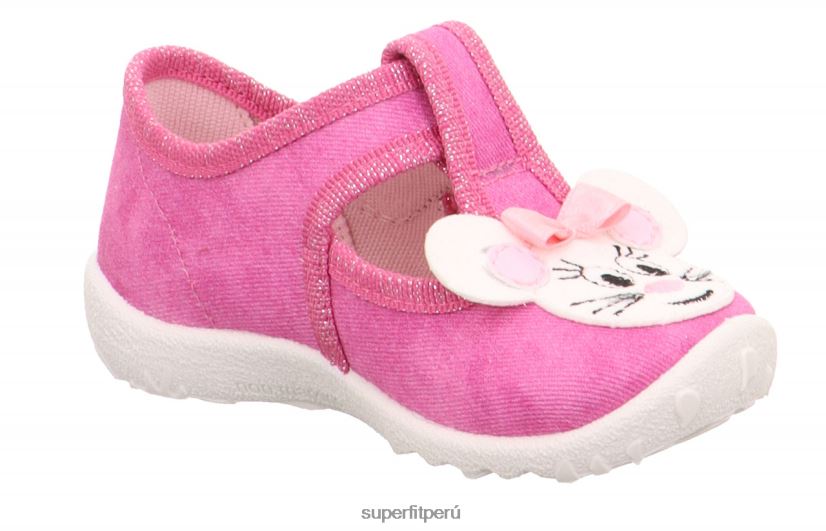 educación física Superfit bebés manchado - zapatilla con cierre de velcro rosa V06L2483 zapatillas