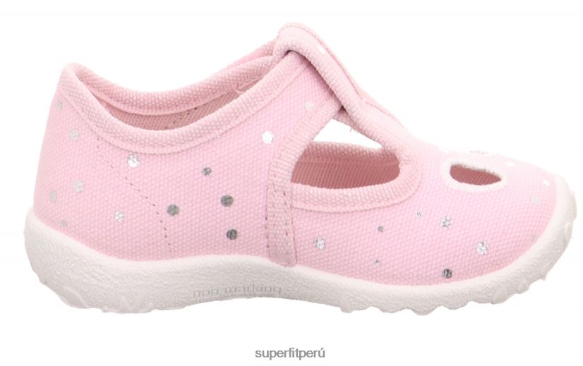 educación física Superfit bebés manchado - zapatilla con cierre de velcro rosa/plata V06L2458 zapatillas