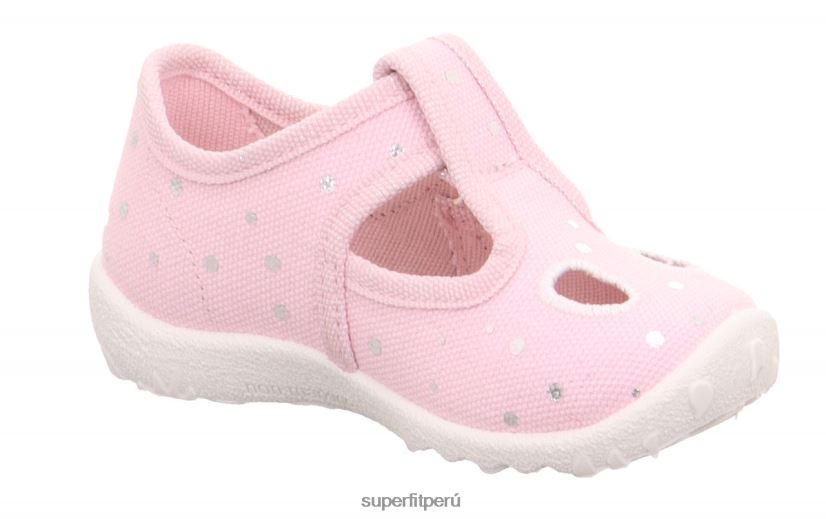 educación física Superfit bebés manchado - zapatilla con cierre de velcro rosa/plata V06L2458 zapatillas