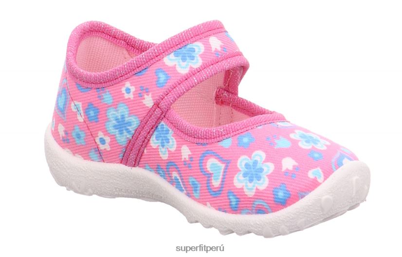 educación física Superfit bebés manchado - zapatilla con cierre de velcro rosa/turquesa V06L2468 zapatillas
