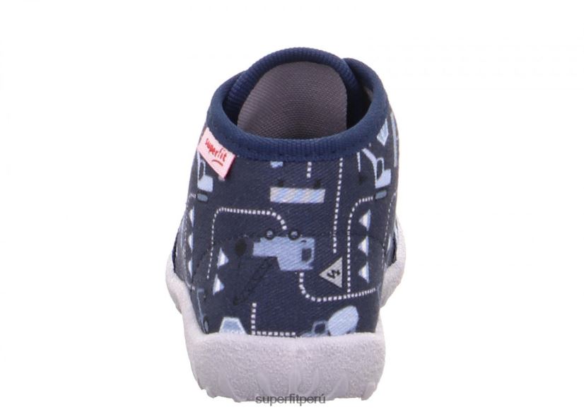 educación física Superfit bebés manchado - zapatilla con cordones azul blanco V06L2451 zapatillas