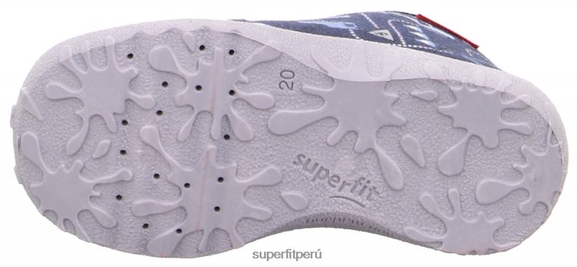 educación física Superfit bebés manchado - zapatilla con cordones azul blanco V06L2451 zapatillas