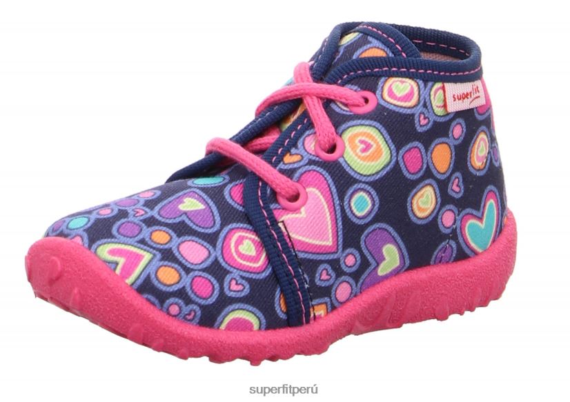 educación física Superfit bebés manchado - zapatilla con cordones azul/multicolor V06L2432 zapatillas