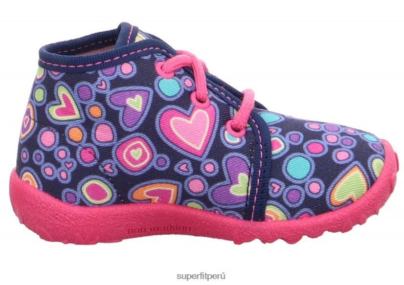 educación física Superfit bebés manchado - zapatilla con cordones azul/multicolor V06L2432 zapatillas