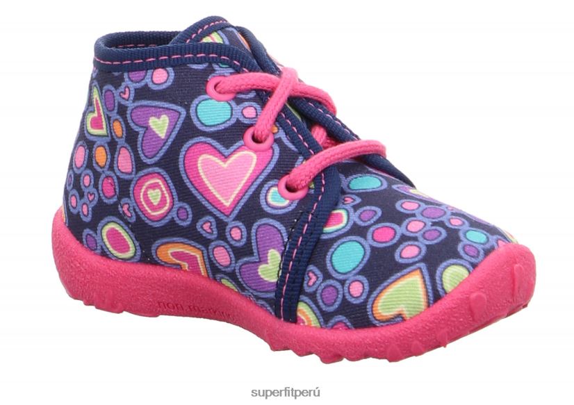 educación física Superfit bebés manchado - zapatilla con cordones azul/multicolor V06L2432 zapatillas