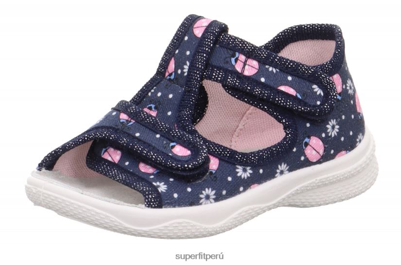 educación física Superfit bebés polly - pantufla con cierre de velcro azul/multicolor V06L2441 zapatillas