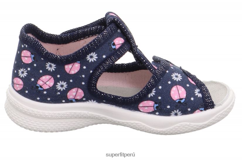 educación física Superfit bebés polly - pantufla con cierre de velcro azul/multicolor V06L2441 zapatillas