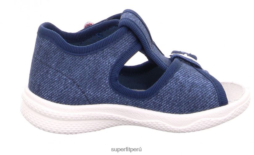 educación física Superfit bebés polly - pantufla con cierre de velcro océano V06L2464 zapatillas