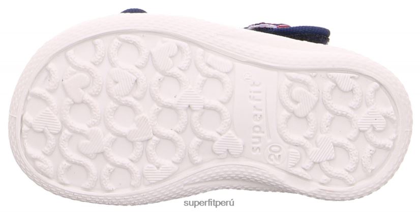 educación física Superfit bebés polly - pantufla con cierre de velcro océano V06L2464 zapatillas