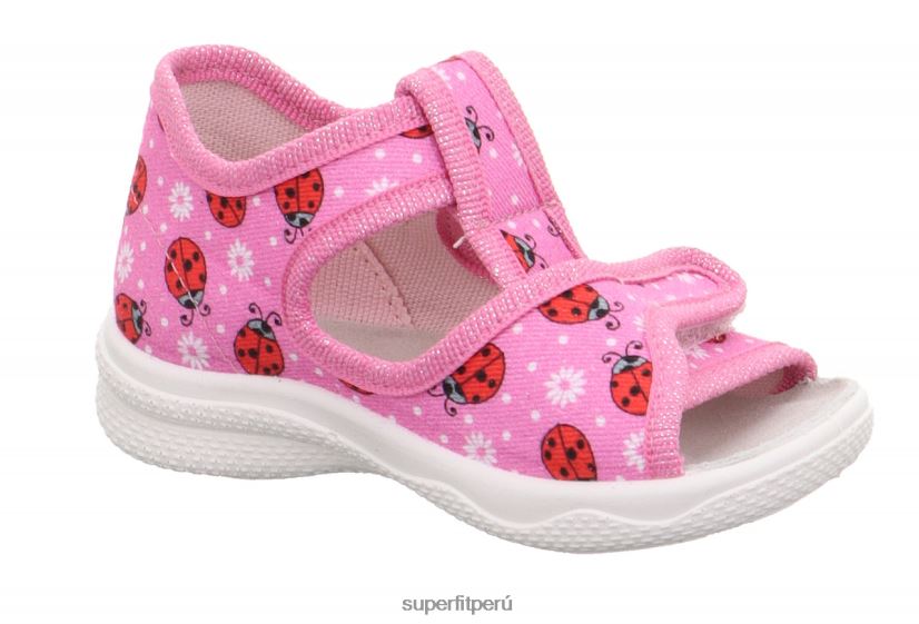 educación física Superfit bebés polly - pantufla con cierre de velcro rosa/multicolor V06L2476 zapatillas