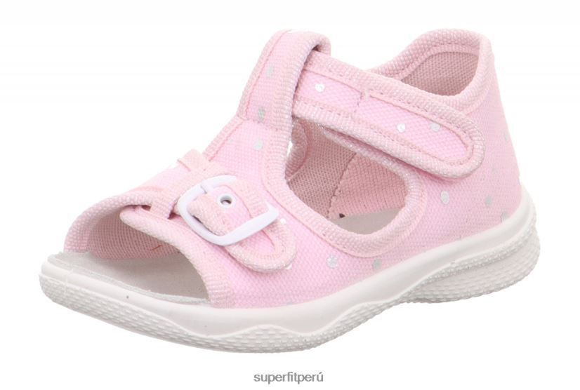 educación física Superfit bebés polly - pantufla con cierre de velcro rosa/plata V06L242 zapatillas