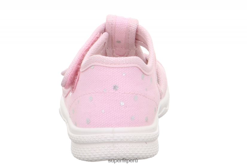 educación física Superfit bebés polly - pantufla con cierre de velcro rosa/plata V06L242 zapatillas