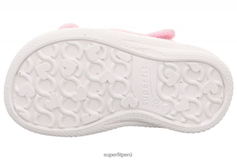 educación física Superfit bebés polly - pantufla con cierre de velcro rosa/plata V06L242 zapatillas