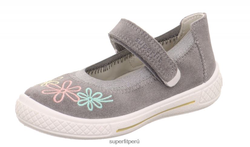 educación física Superfit niños pequeños tensy - bailarina con cierre de velcro gris claro V06L24608 bailarinas