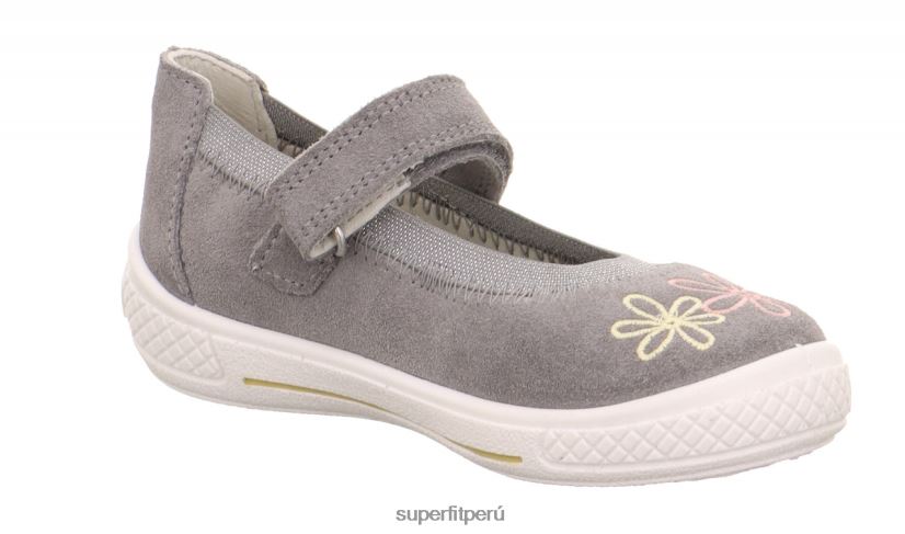 educación física Superfit niños pequeños tensy - bailarina con cierre de velcro gris claro V06L24608 bailarinas
