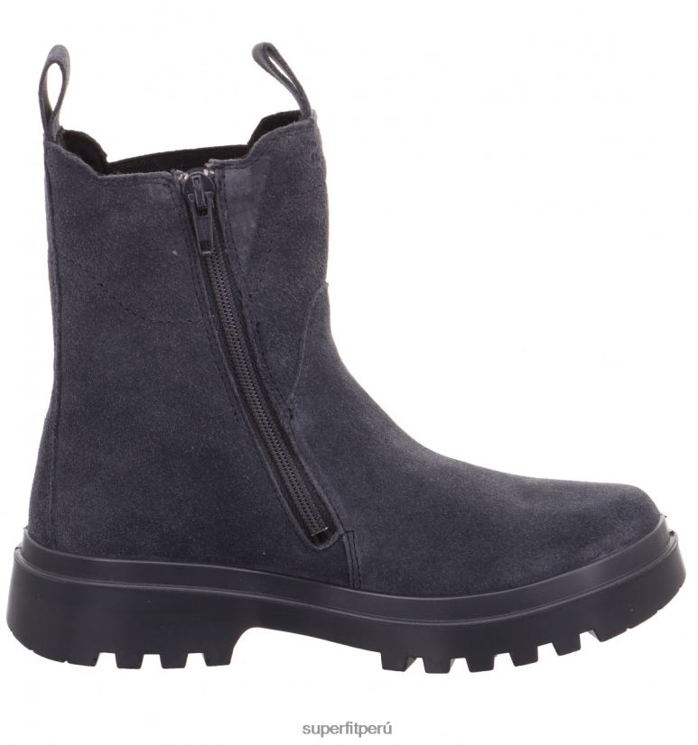 educación física Superfit niños pequeños abby - bota con cremallera gris negro V06L24728 botas