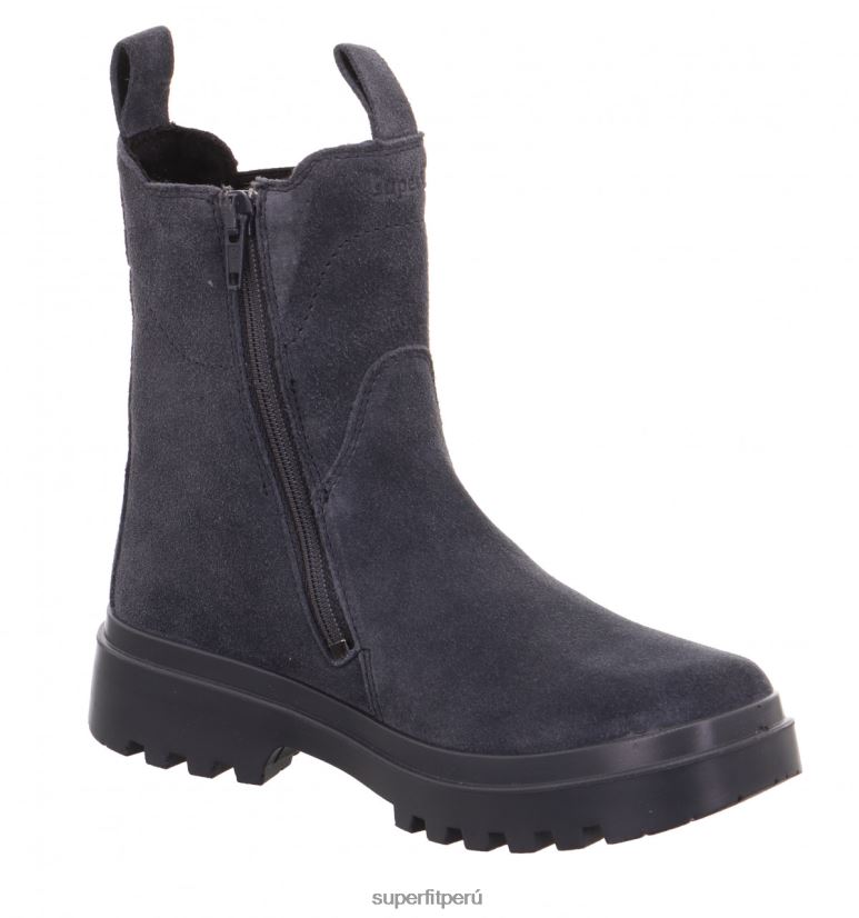 educación física Superfit niños pequeños abby - bota con cremallera gris negro V06L24728 botas