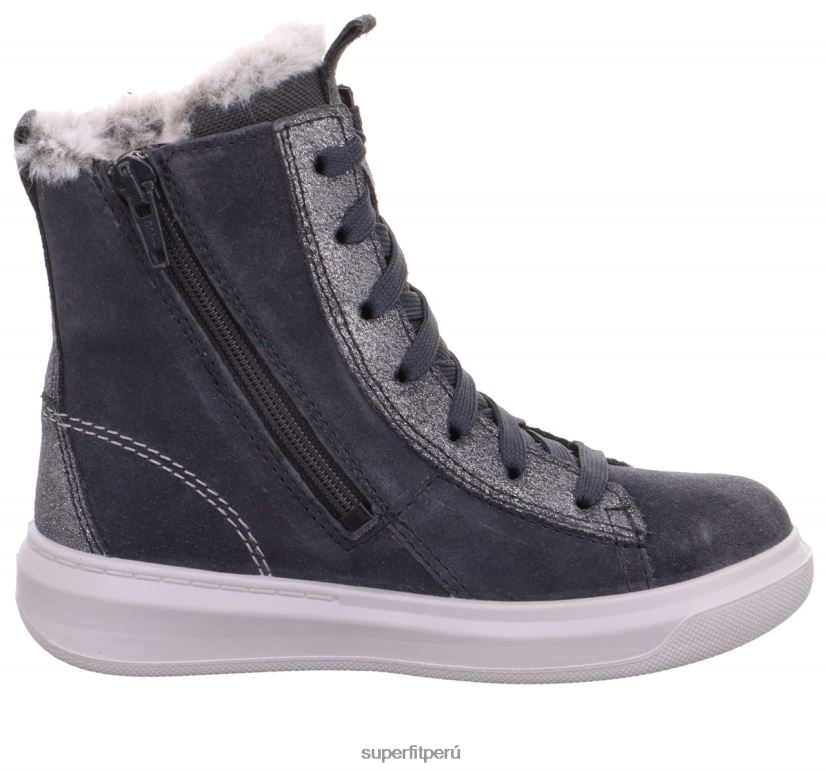 educación física Superfit niños pequeños cosmo - bota con cremallera gris V06L24763 botas