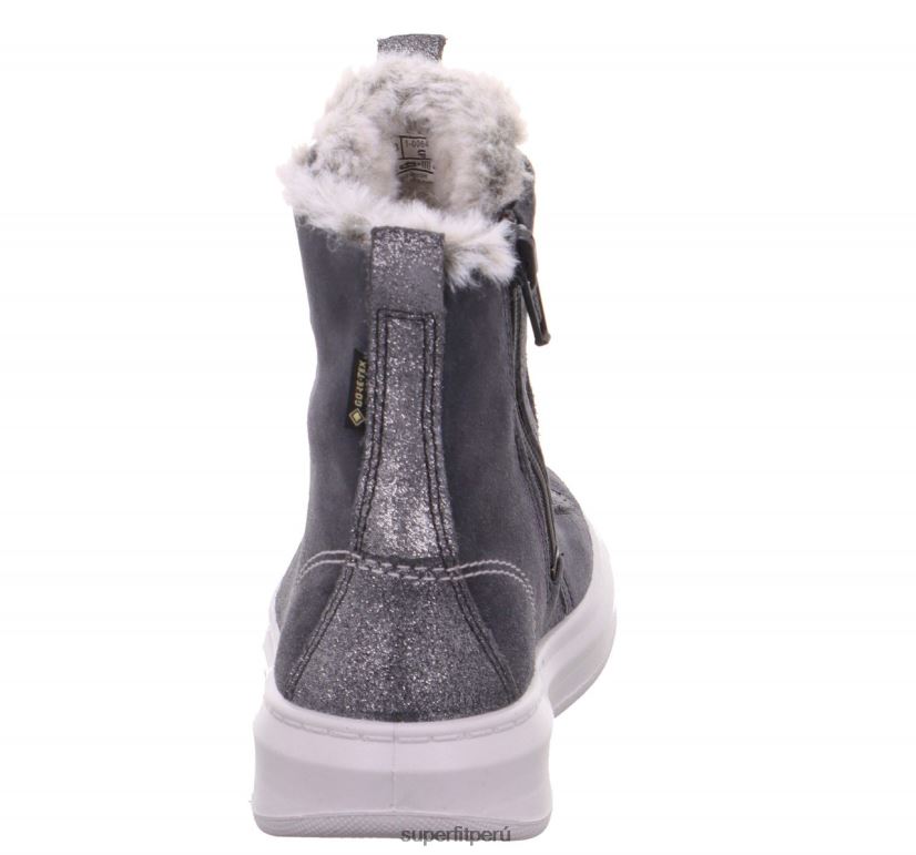 educación física Superfit niños pequeños cosmo - bota con cremallera gris V06L24763 botas