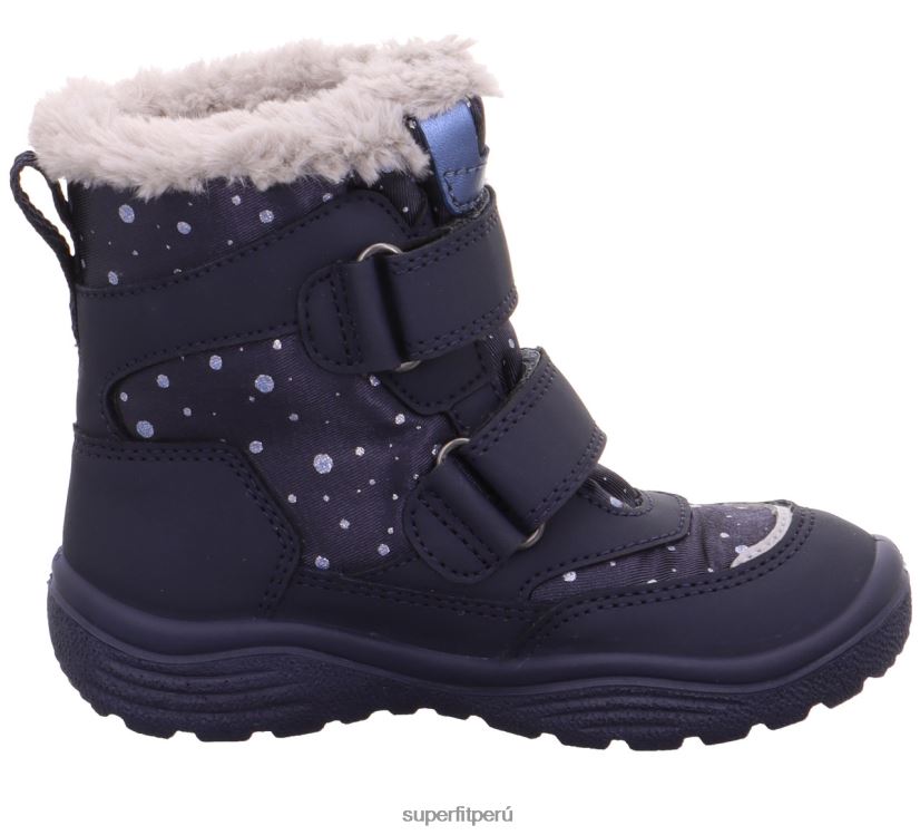 educación física Superfit niños pequeños crystal - bota con cierre de velcro azul/gris claro V06L24696 botas