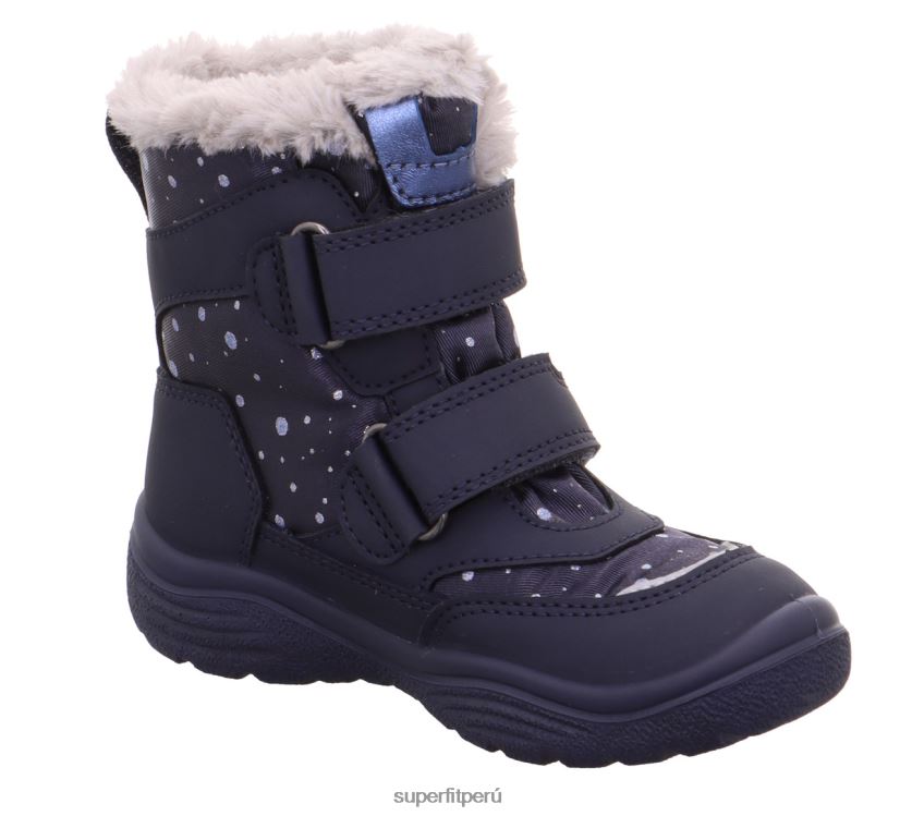 educación física Superfit niños pequeños crystal - bota con cierre de velcro azul/gris claro V06L24696 botas