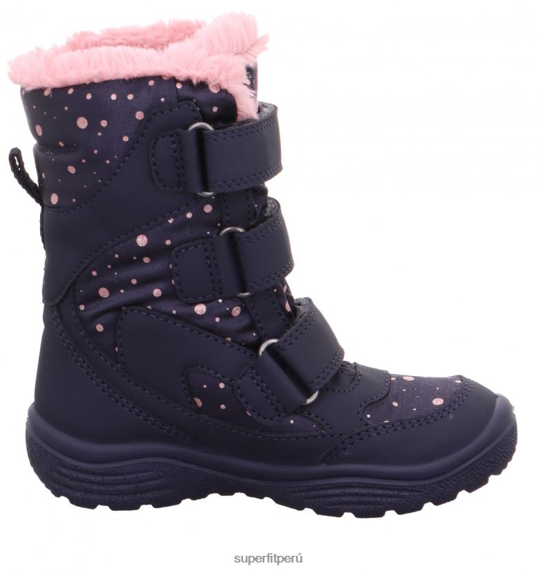 educación física Superfit niños pequeños crystal - bota con cierre de velcro azul rosado V06L24712 botas