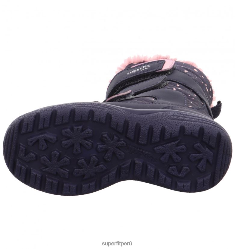 educación física Superfit niños pequeños crystal - bota con cierre de velcro azul rosado V06L24712 botas