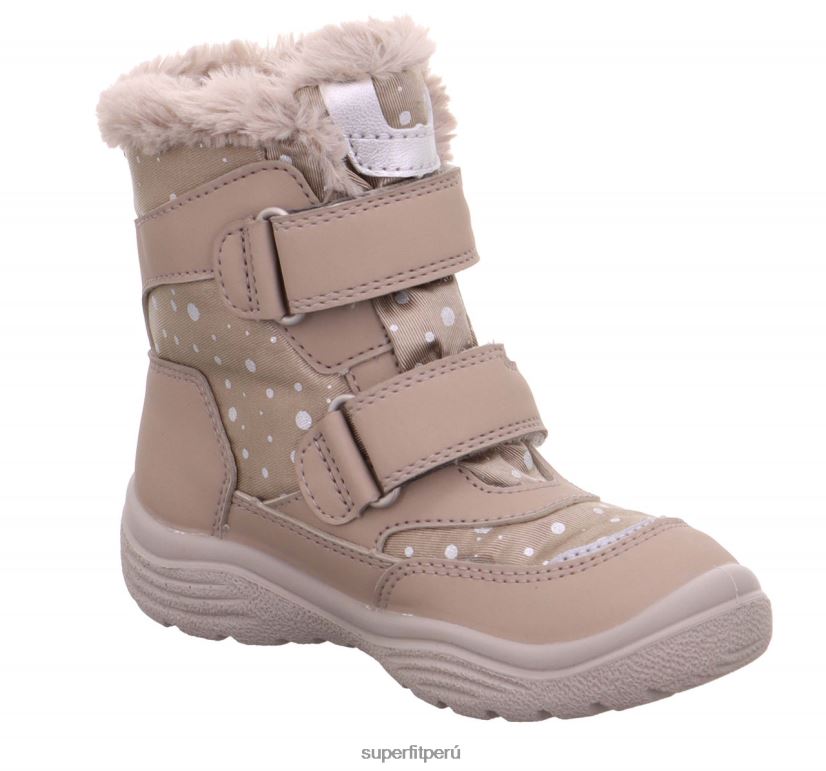 educación física Superfit niños pequeños crystal - bota con cierre de velcro beige V06L24749 botas