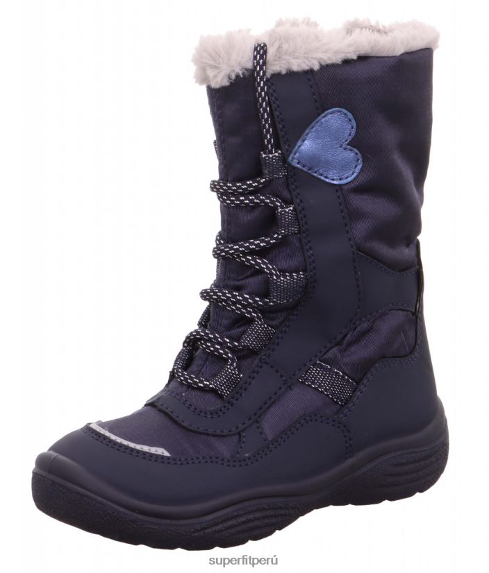 educación física Superfit niños pequeños crystal - bota con cremallera azul V06L24709 botas
