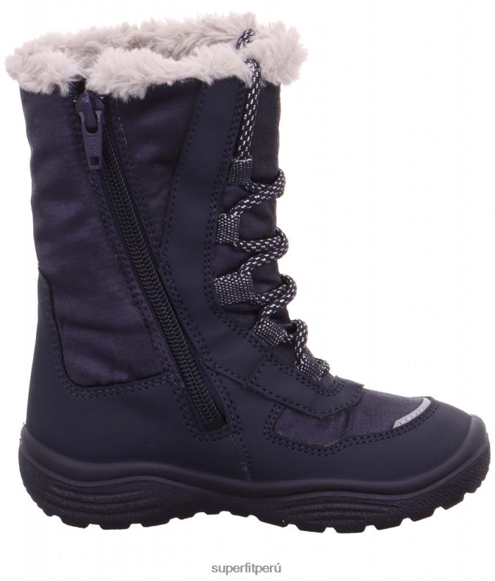 educación física Superfit niños pequeños crystal - bota con cremallera azul V06L24709 botas