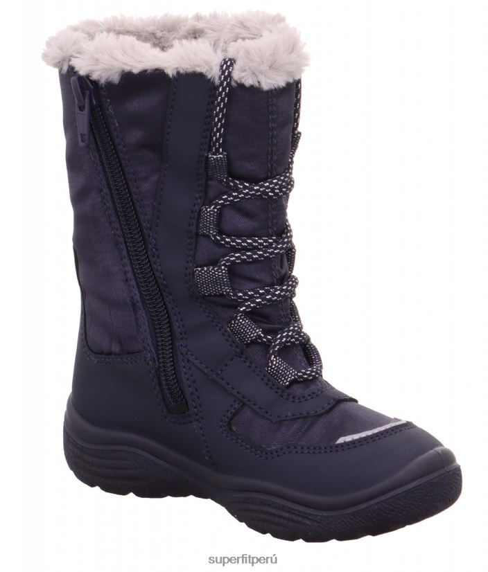 educación física Superfit niños pequeños crystal - bota con cremallera azul V06L24709 botas