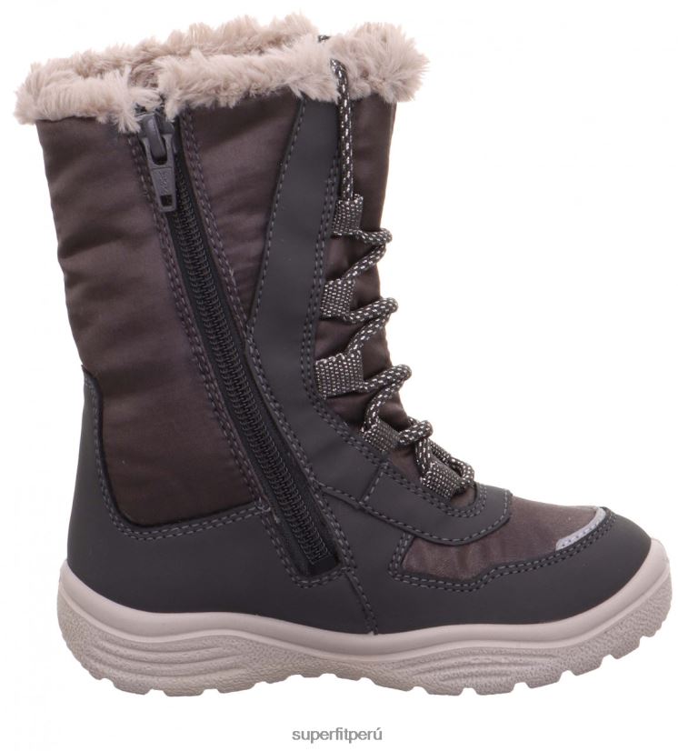 educación física Superfit niños pequeños crystal - bota con cremallera gris V06L24762 botas