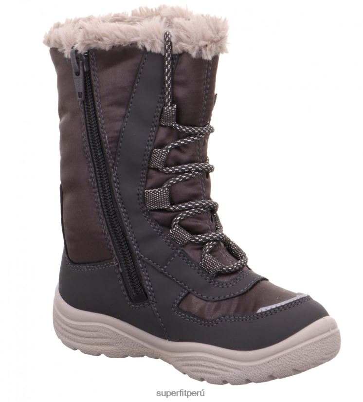 educación física Superfit niños pequeños crystal - bota con cremallera gris V06L24762 botas