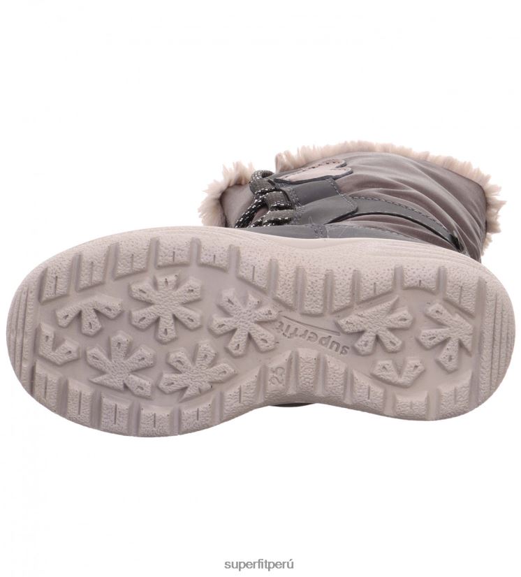 educación física Superfit niños pequeños crystal - bota con cremallera gris V06L24762 botas
