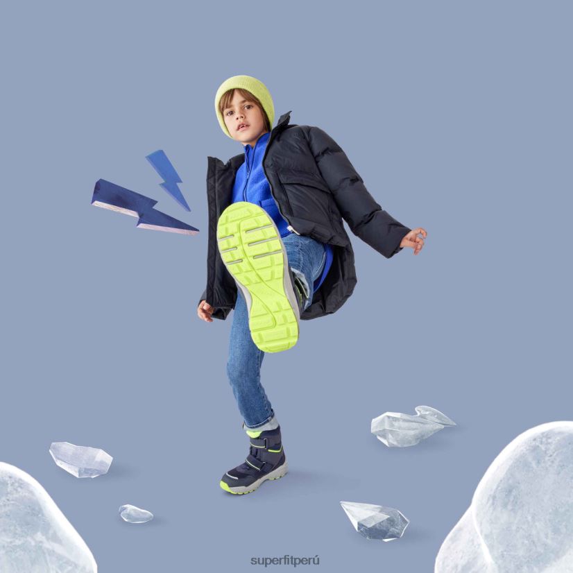 educación física Superfit niños pequeños culusuk 2.0 - bota con cierre de velcro azul amarillo V06L24703 botas