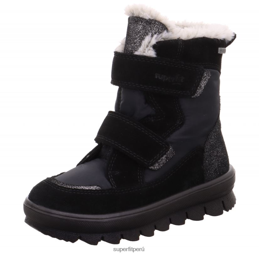 educación física Superfit niños pequeños flavia - bota con cierre de velcro negro V06L24733 botas