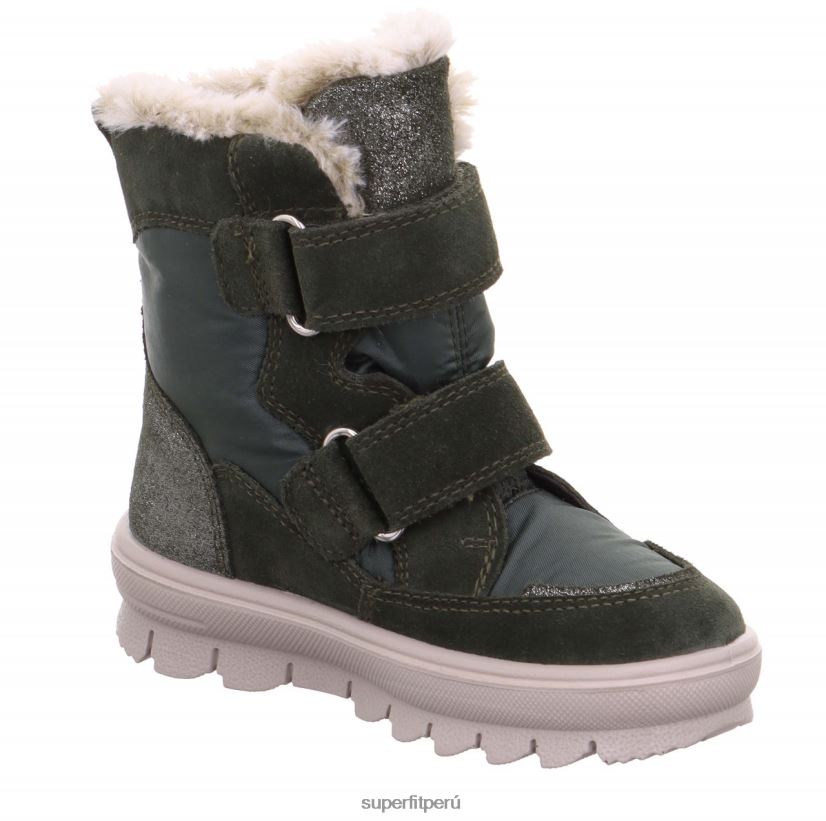 educación física Superfit niños pequeños flavia - bota con cierre de velcro verde V06L24734 botas