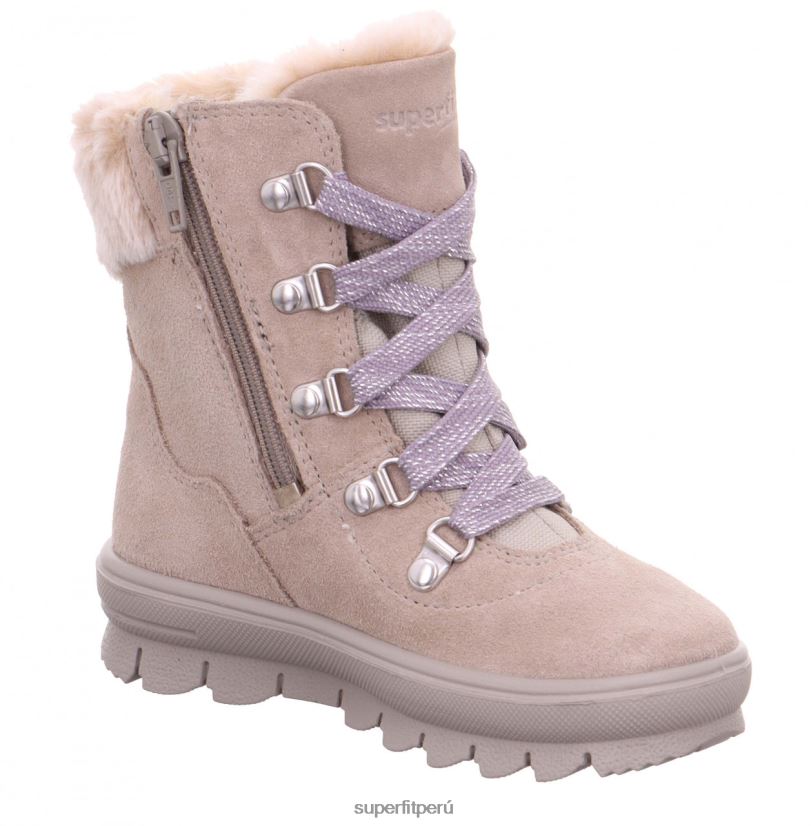 educación física Superfit niños pequeños flavia - bota con cremallera beis/morado V06L24705 botas