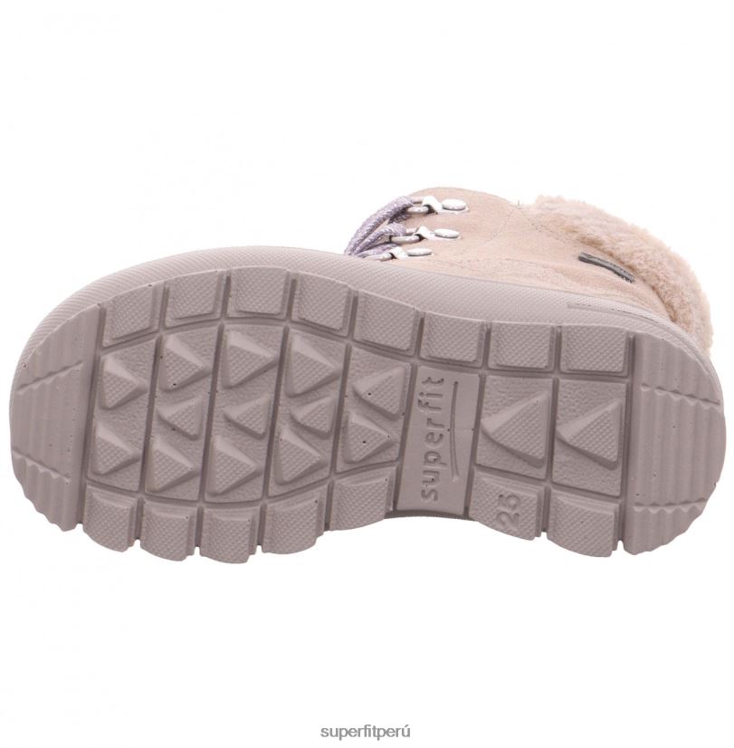 educación física Superfit niños pequeños flavia - bota con cremallera beis/morado V06L24705 botas