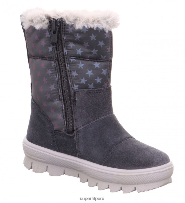 educación física Superfit niños pequeños flavia - bota con cremallera gris V06L24737 botas
