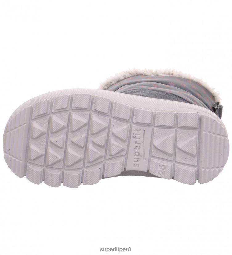educación física Superfit niños pequeños flavia - bota con cremallera gris V06L24737 botas