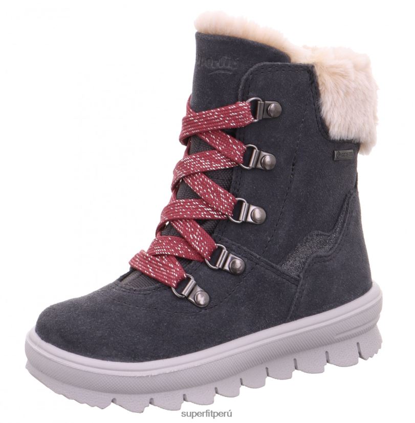 educación física Superfit niños pequeños flavia - bota con cremallera gris/rosa V06L24714 botas