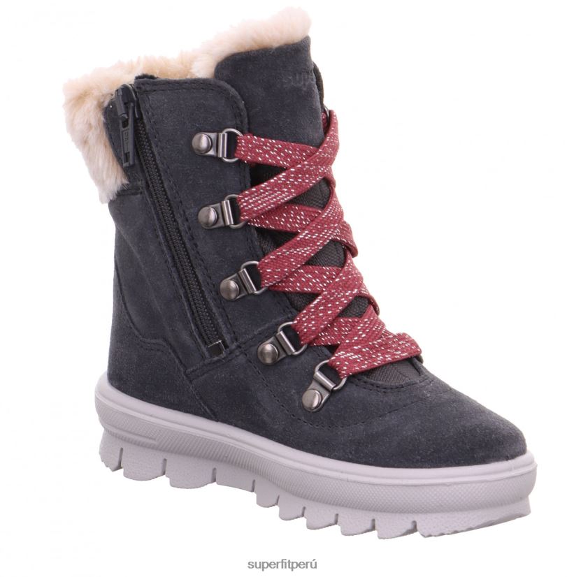 educación física Superfit niños pequeños flavia - bota con cremallera gris/rosa V06L24714 botas