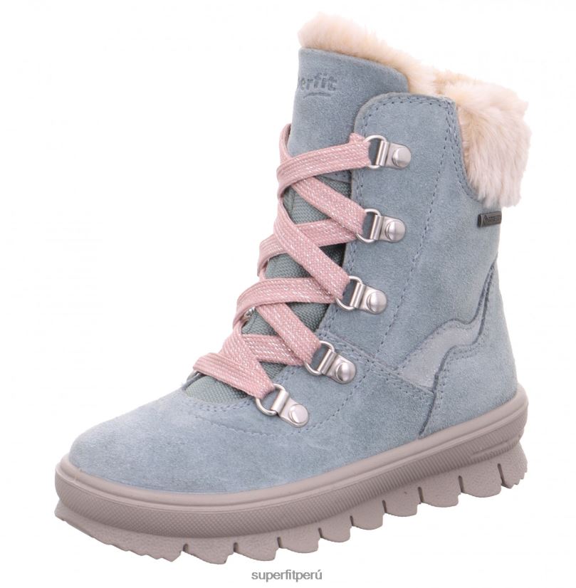 educación física Superfit niños pequeños flavia - bota con cremallera verde claro/rosa V06L24738 botas